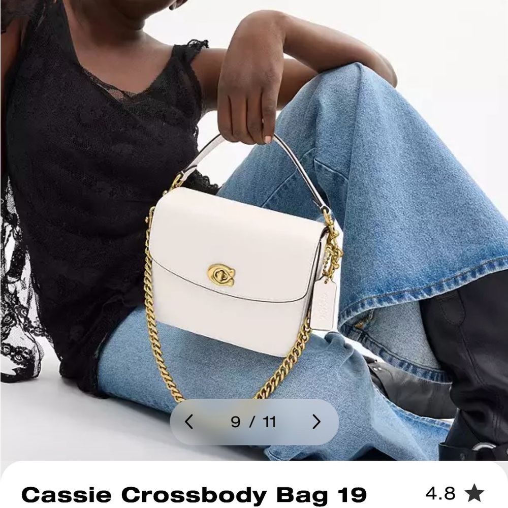 Coach Ivory Crossbody Bag with Gold Accents - Picture 6 of 15